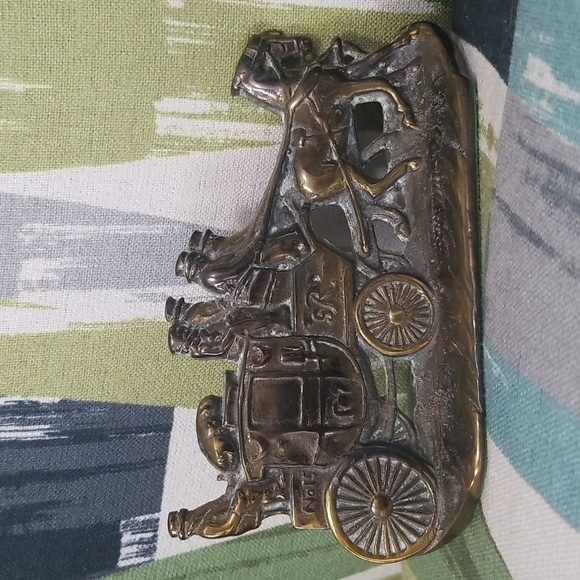 2 x Cast Iron STAGECOACH ROYAL COACH Bookend W. H. HOWELL & Co Bronze Finish - Picture 3 of 14